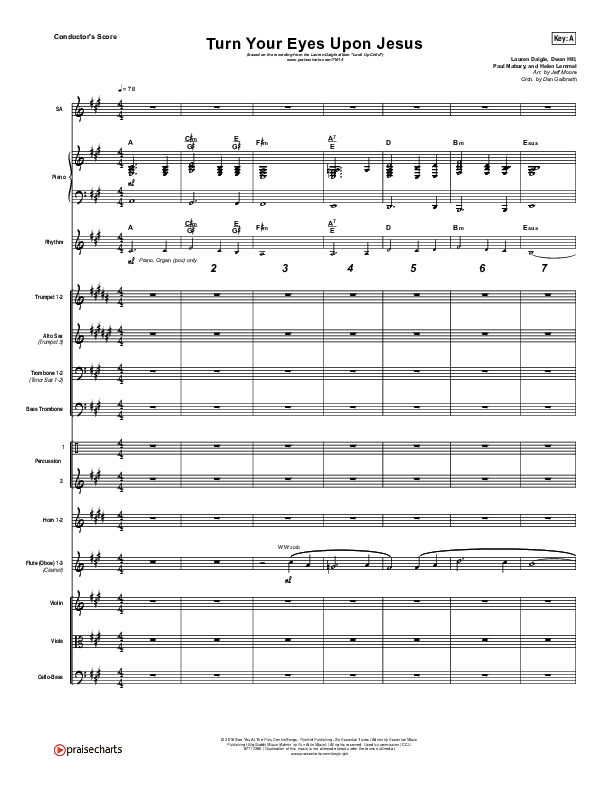 Turn Your Eyes Upon Jesus Conductor's Score (Lauren Daigle)