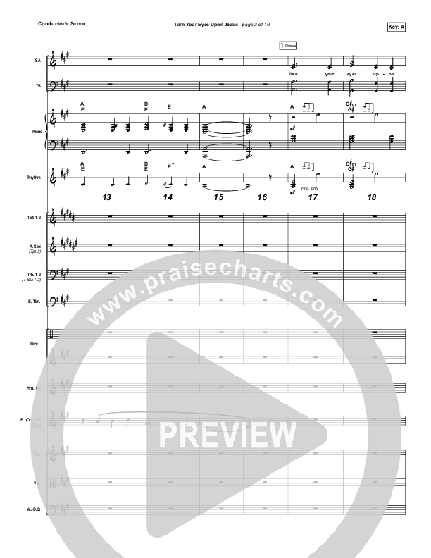 Turn Your Eyes Upon Jesus Conductor's Score (Lauren Daigle)