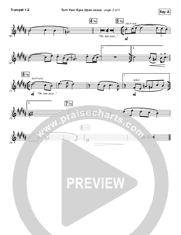 Turn Your Eyes Upon Jesus Trumpet 1,2 (Lauren Daigle)