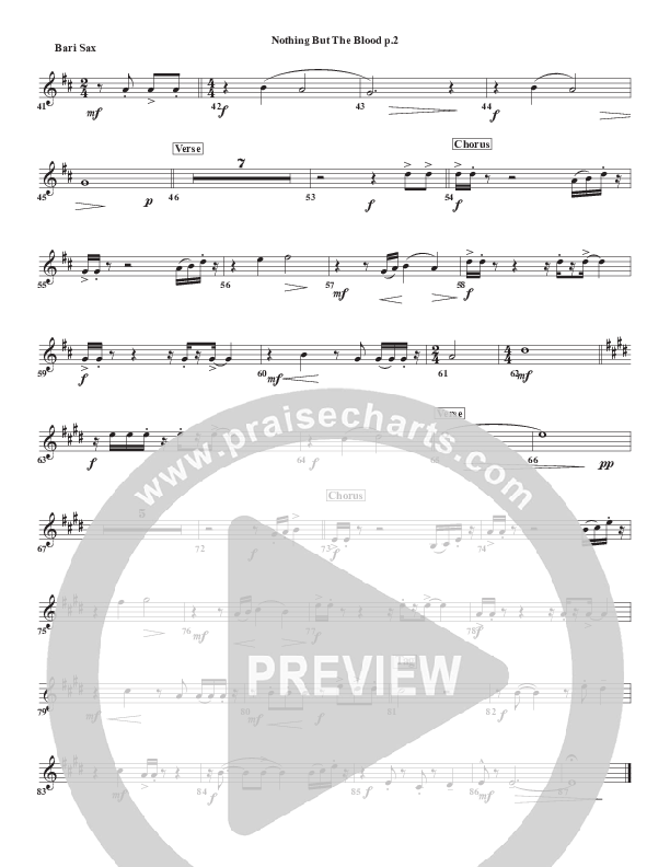 Nothing But The Blood Bari Sax (Chris Emert)