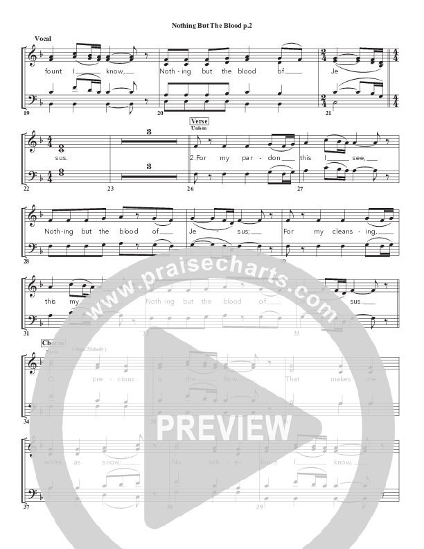 Nothing But The Blood Choir Sheet (SATB) (Chris Emert)