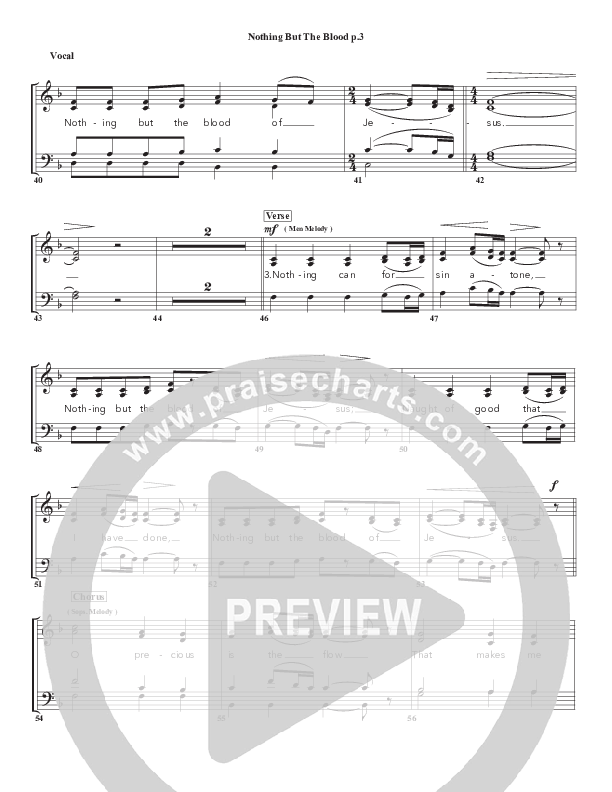 Nothing But The Blood Choir Sheet (SATB) (Chris Emert)