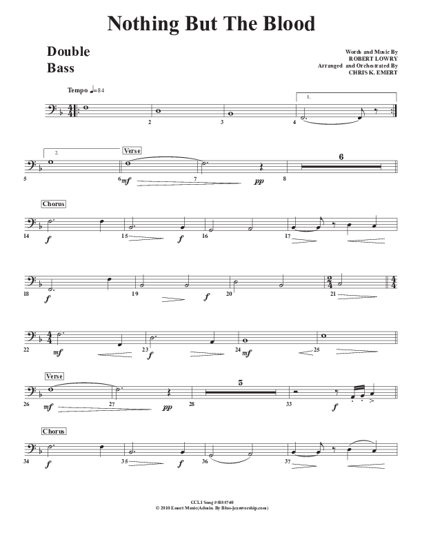 Nothing But The Blood Double Bass (Chris Emert)