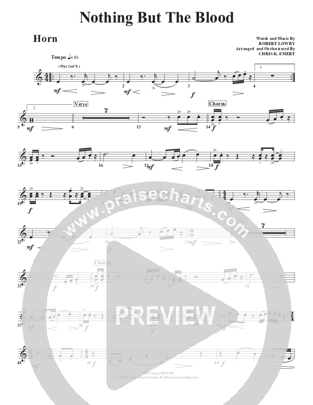 Nothing But The Blood French Horn (Chris Emert)