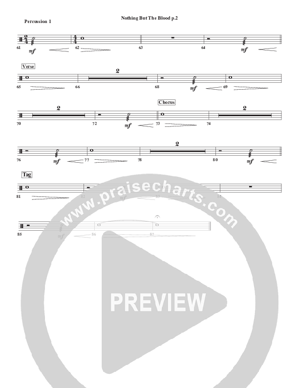 Nothing But The Blood Percussion 1/2 (Chris Emert)