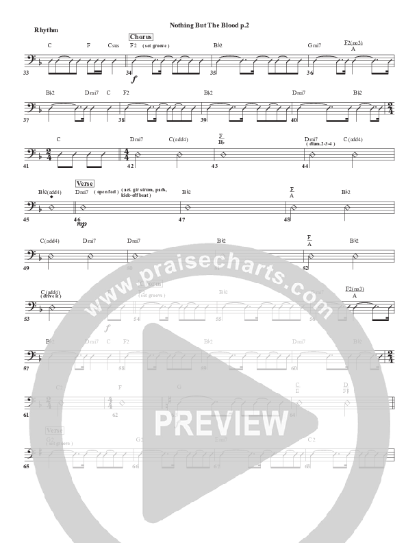 Nothing But The Blood Rhythm Chart (Chris Emert)