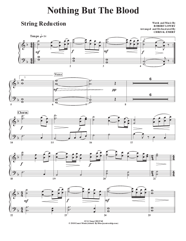 Nothing But The Blood Synth Strings (Chris Emert)