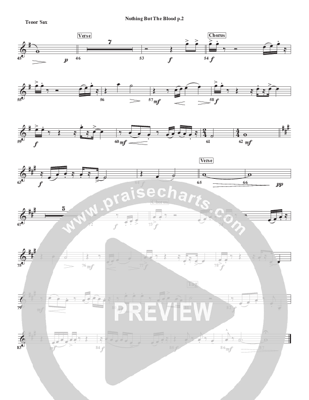 Nothing But The Blood Tenor Sax 2 (Chris Emert)