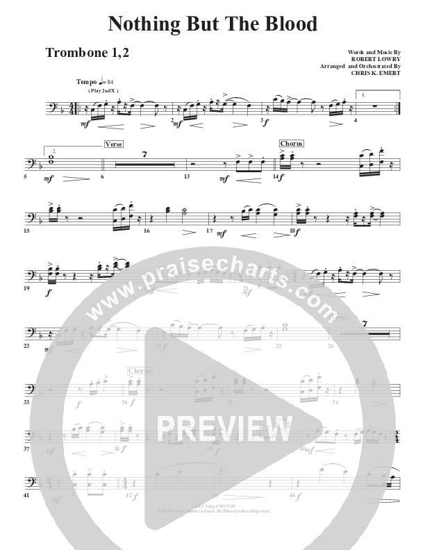 Nothing But The Blood Trombone 1/2 (Chris Emert)