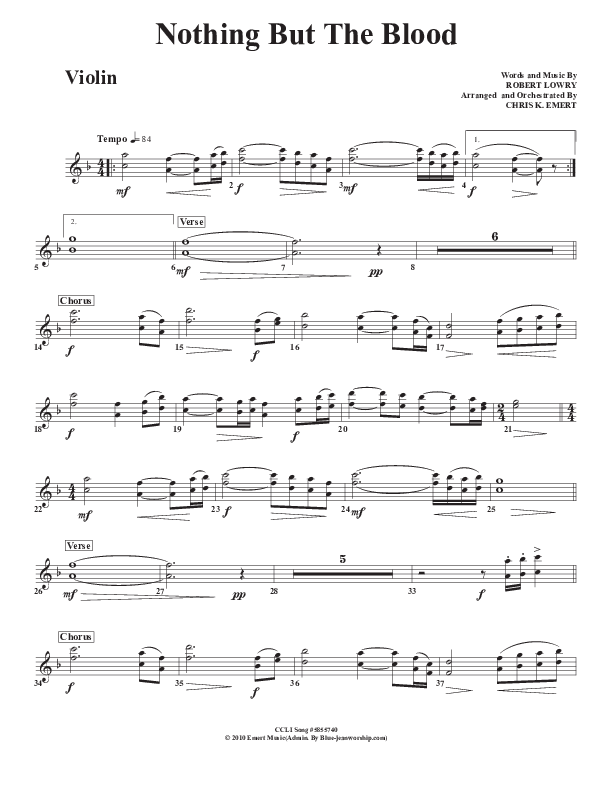 Nothing But The Blood Violins (Chris Emert)