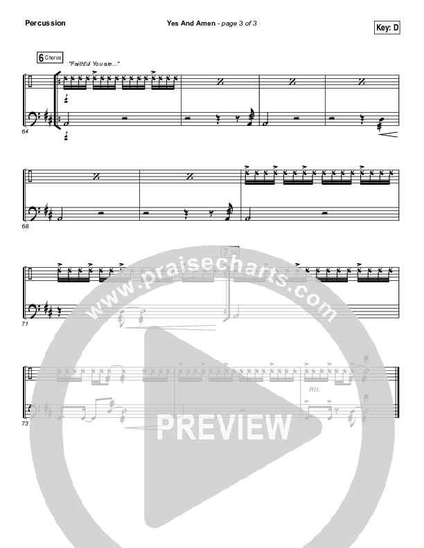 Yes And Amen Percussion (Jesus Culture / Chris McClarney)