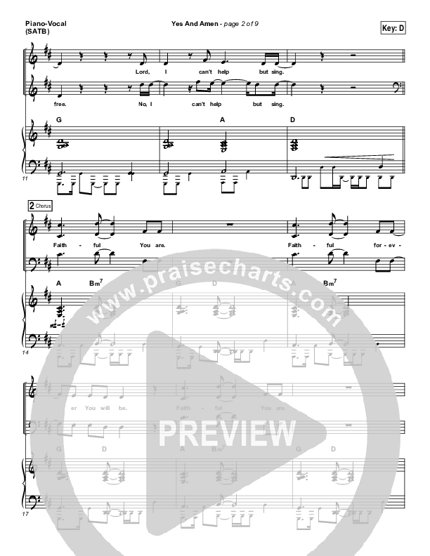 Yes And Amen Piano/Vocal Pack (Jesus Culture / Chris McClarney)