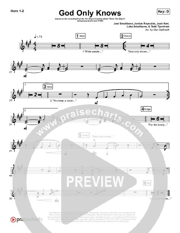 God Only Knows Brass Pack (for KING & COUNTRY)