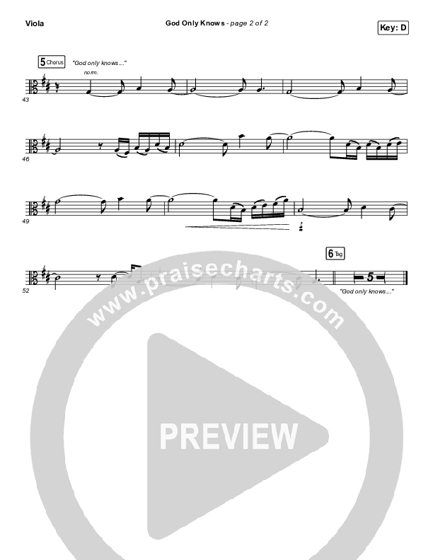 God Only Knows Viola (for KING & COUNTRY)