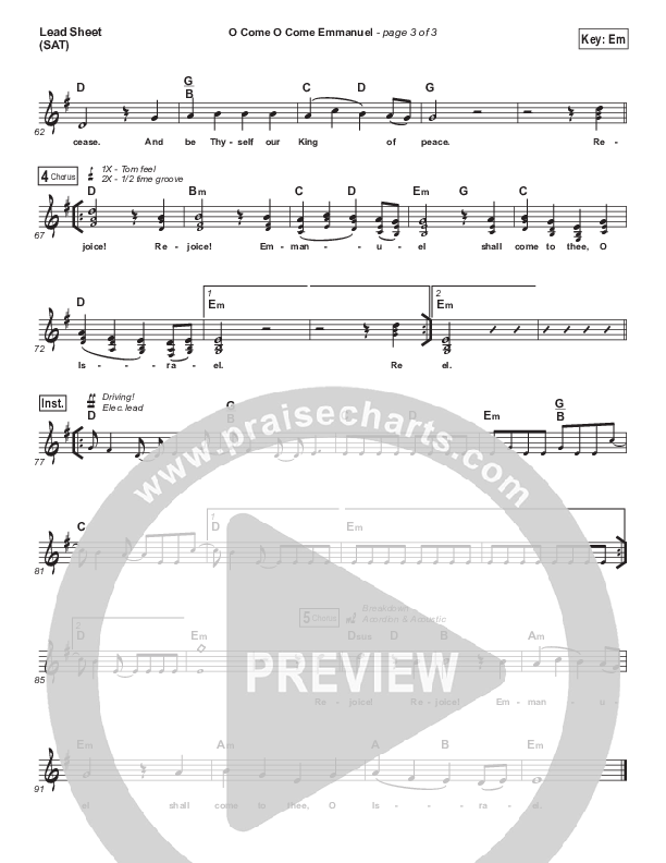 O Come O Come Emmanuel Lead (SAT) (Future Of Forestry)