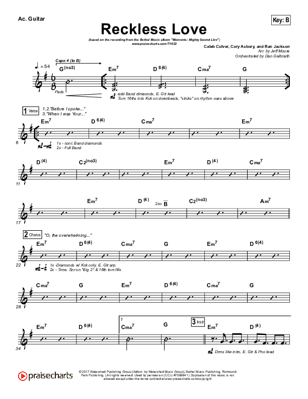 Reckless Love (Spontaneous) Acoustic Guitar (Bethel Music / Steffany Gretzinger)