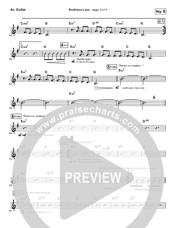 Reckless Love (Spontaneous) Acoustic Guitar (Bethel Music / Steffany Gretzinger)