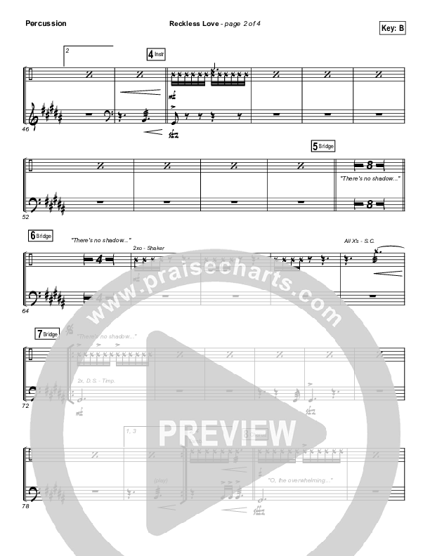 Reckless Love (Spontaneous) Percussion (Bethel Music / Steffany Gretzinger)