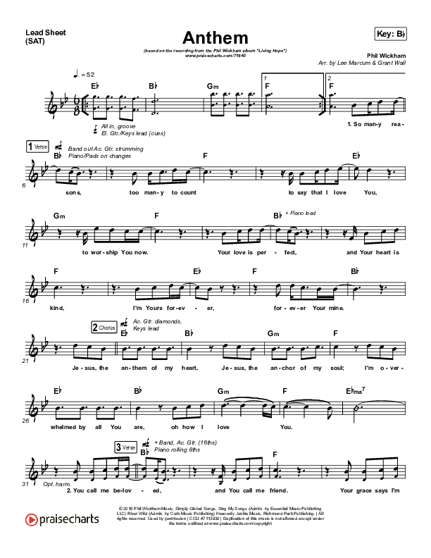 Anthem Lead Sheet (SAT) (Phil Wickham)