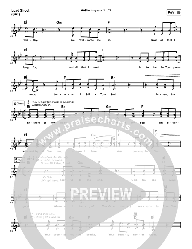 Anthem Lead Sheet (SAT) (Phil Wickham)