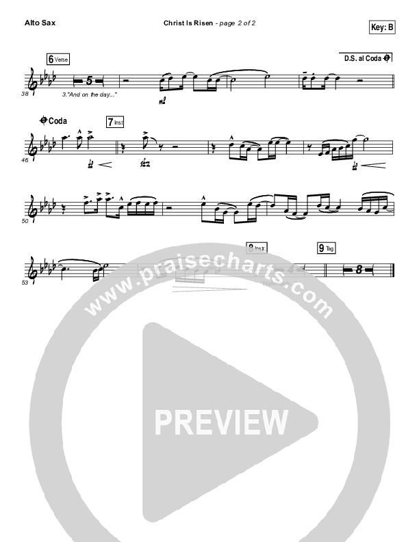 Christ Is Risen Alto Sax (Phil Wickham)