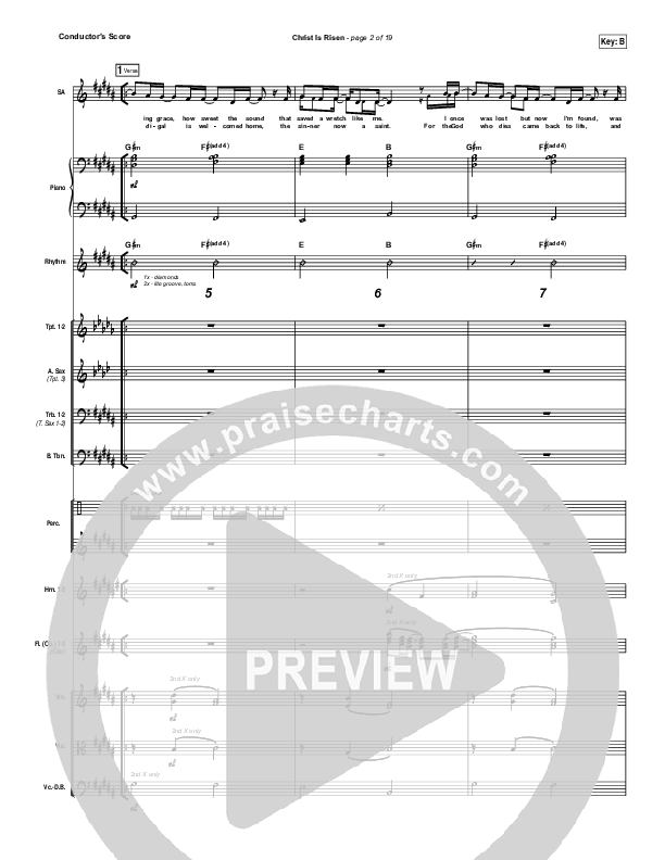 Christ Is Risen Conductor's Score (Phil Wickham)