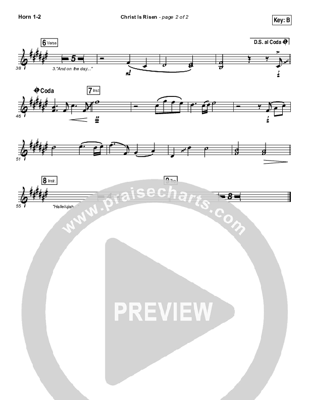 Christ Is Risen French Horn 1/2 (Phil Wickham)