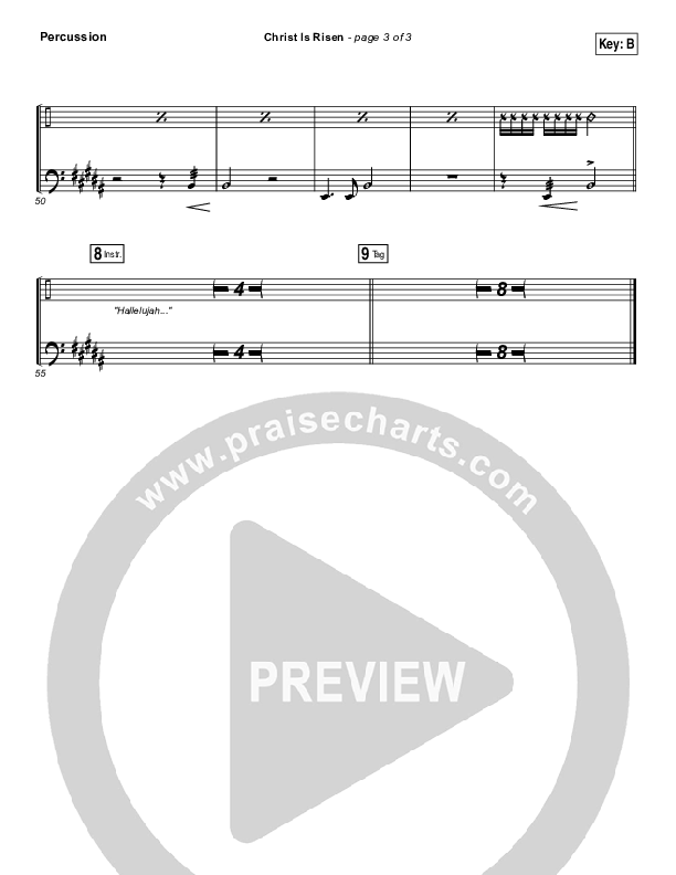 Christ Is Risen Percussion (Phil Wickham)