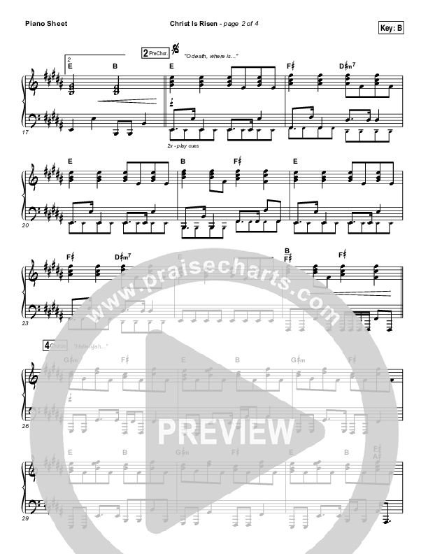 Christ Is Risen Piano Sheet (Phil Wickham)