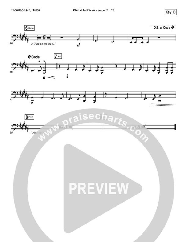 Christ Is Risen Trombone 3/Tuba (Phil Wickham)