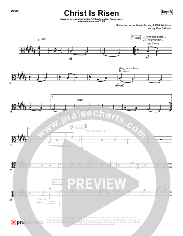 Christ Is Risen Viola (Phil Wickham)