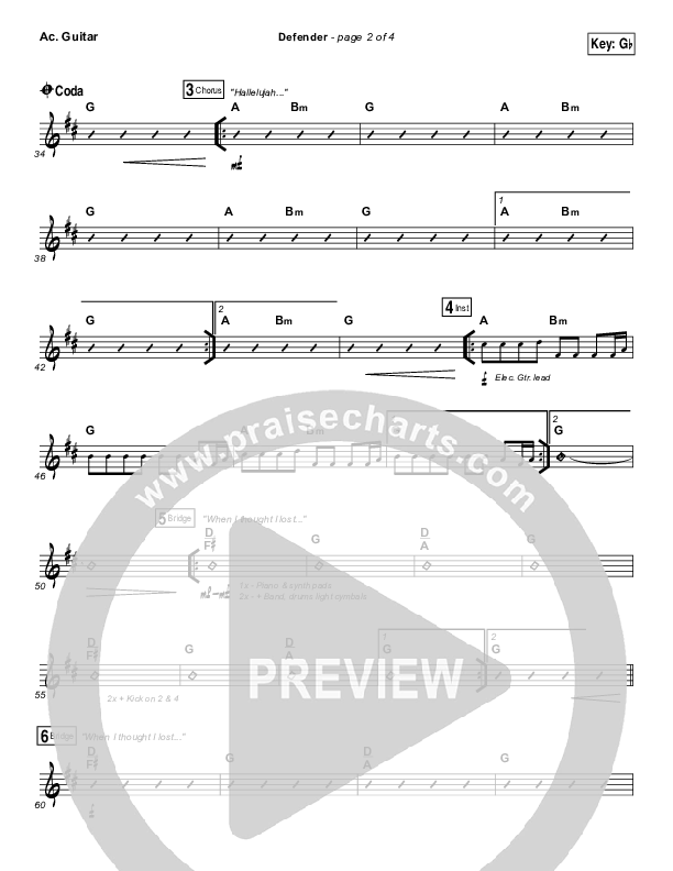 Defender Acoustic Guitar (Jesus Culture /  Katie Torwalt)