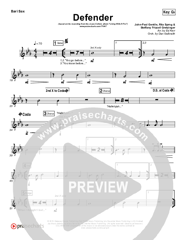 Defender Bari Sax (Jesus Culture / Katie Torwalt)