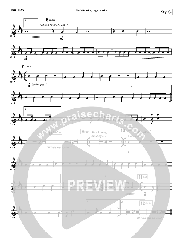 Defender Bari Sax (Jesus Culture / Katie Torwalt)