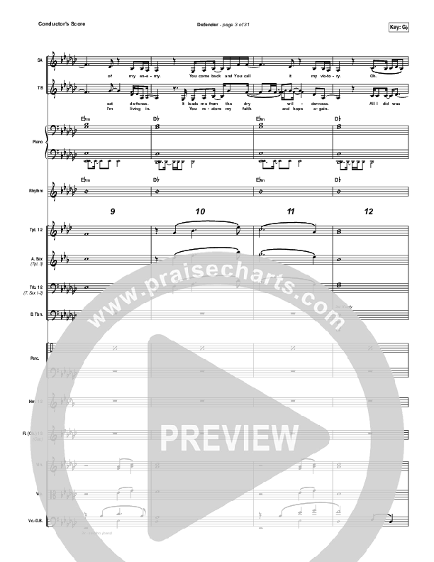 Defender Conductor's Score (Jesus Culture /  Katie Torwalt)