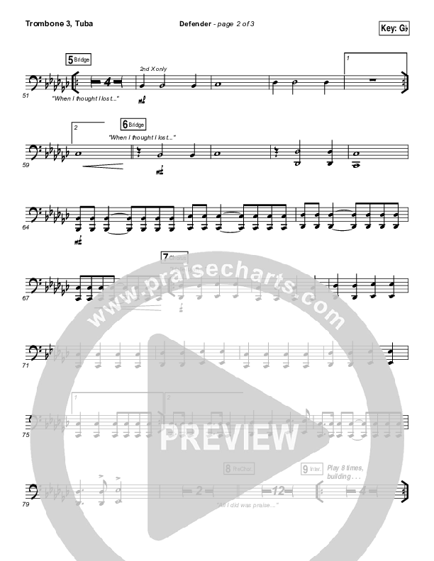 Defender Trombone 3/Tuba (Jesus Culture /  Katie Torwalt)