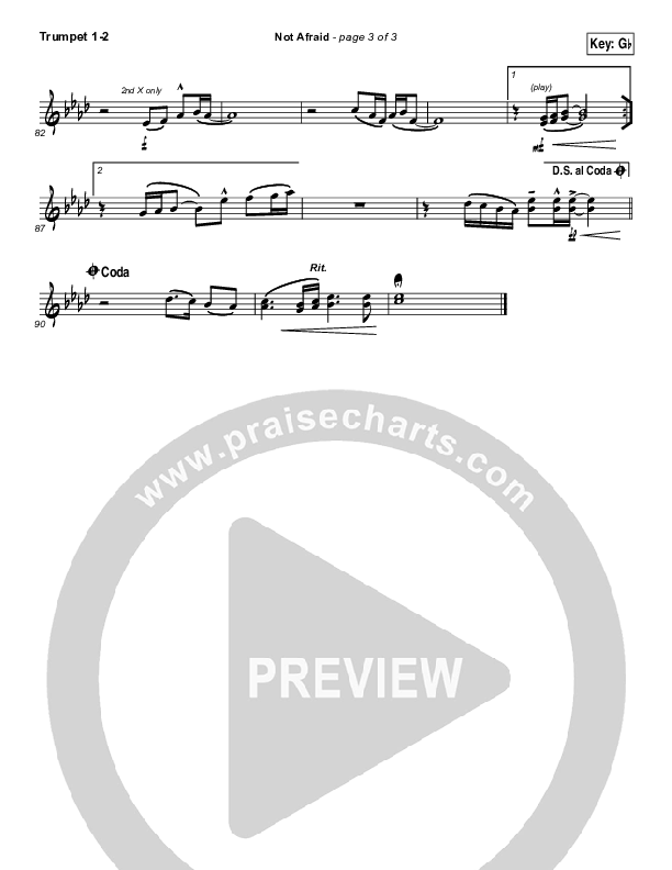Not Afraid Trumpet 1,2 (Jesus Culture / Kim Walker-Smith)