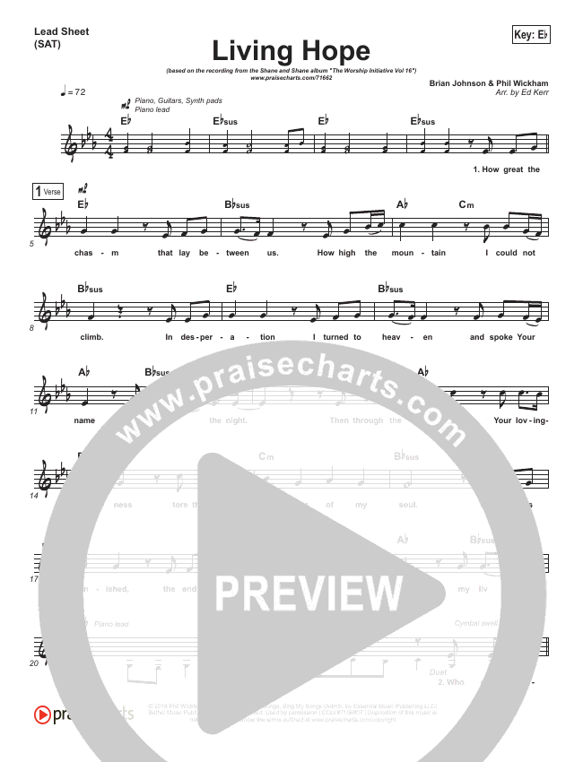 Living Hope Sheet Music PDF (The Worship Initiative / Shane & Shane