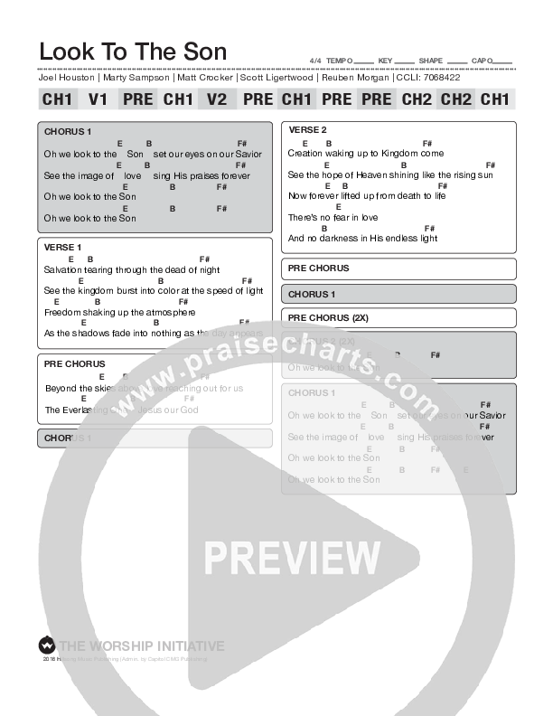 Look To The Son Chords & Lyrics (The Worship Initiative / Shane & Shane)