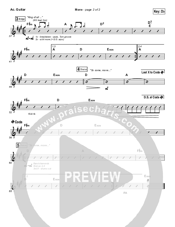 Move Acoustic Guitar (Jesus Culture / Chris Quilala)