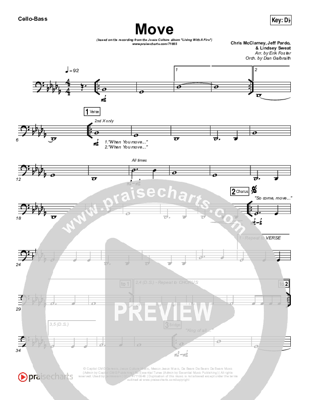 Move Cello/Bass (Jesus Culture / Chris Quilala)
