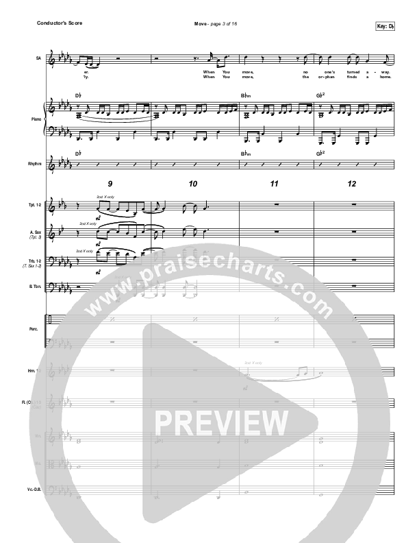 Move Conductor's Score (Jesus Culture / Chris Quilala)