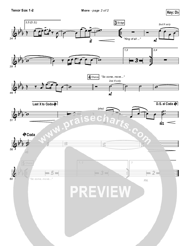 Move Tenor Sax 1/2 (Jesus Culture / Chris Quilala)