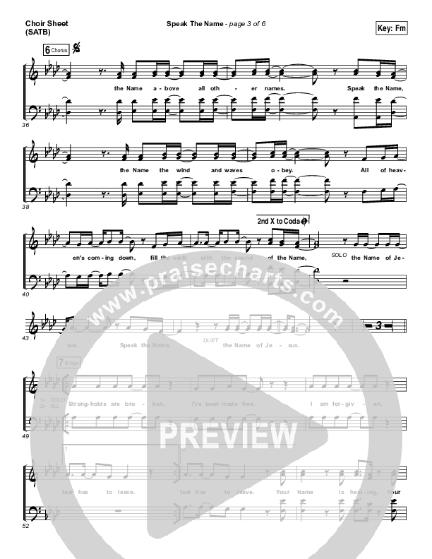 Speak The Name Choir Vocals (SATB) (Koryn Hawthorne / Natalie Grant)