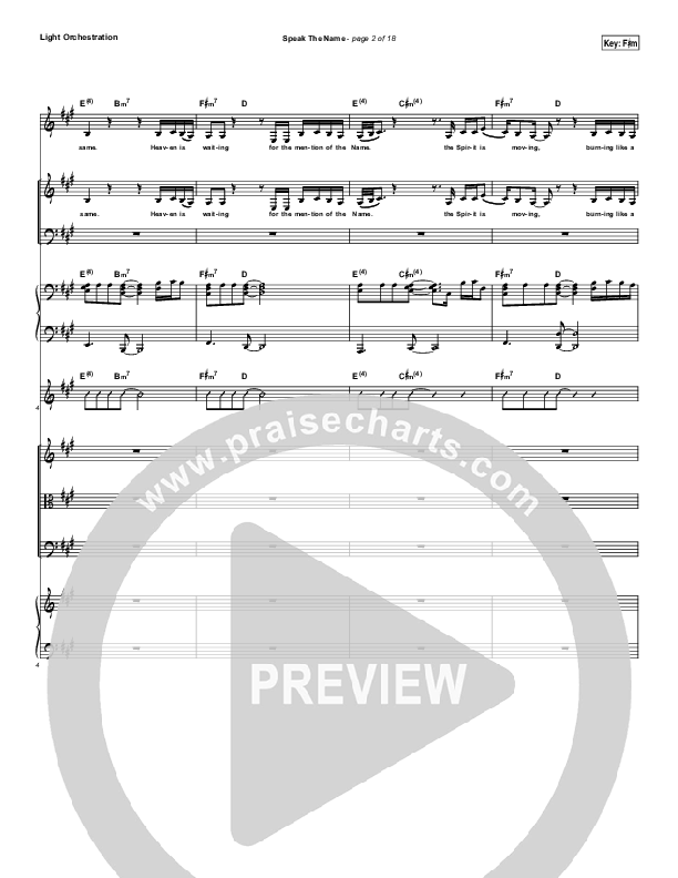 Speak The Name Conductor's Score (Koryn Hawthorne / Natalie Grant)
