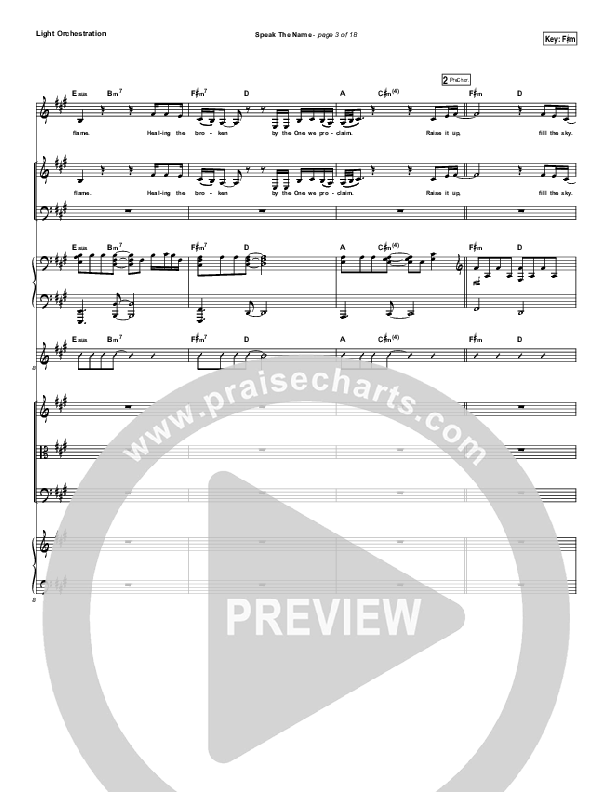 Speak The Name Conductor's Score (Koryn Hawthorne / Natalie Grant)