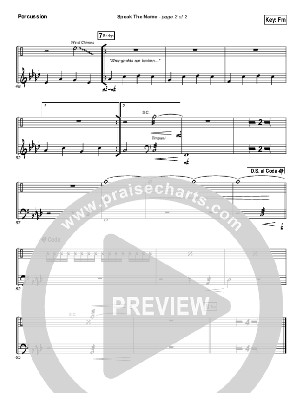 Speak The Name Percussion (Koryn Hawthorne / Natalie Grant)