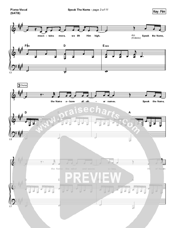 Speak The Name Piano/Vocal (Print Only) (Koryn Hawthorne / Natalie Grant)