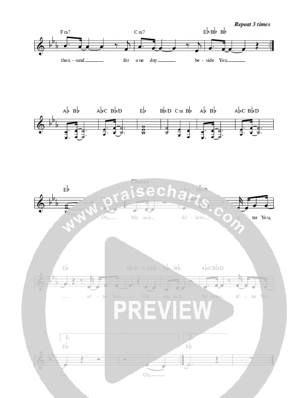 My Soul Follows Lead Sheet (David & Nicole Binion / Travis Greene)