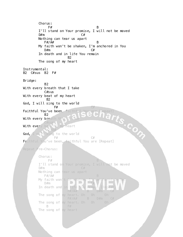Song Of My Heart Chord Chart (David & Nicole Binion)